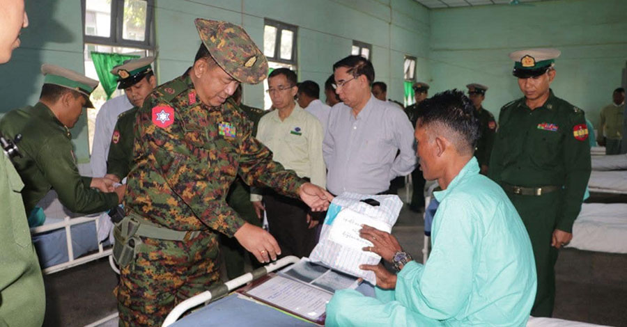 ရွှေတောင် စစ်ဆေးရုံတွင် ဒဏ်ရာရစစ်သား များနေသဖြင့် ပြည်မြို့ ပရဟိတအဖွဲ့များကို ရန်ကုန်သို့ အလှည့်ကျပို့ခိုင်း