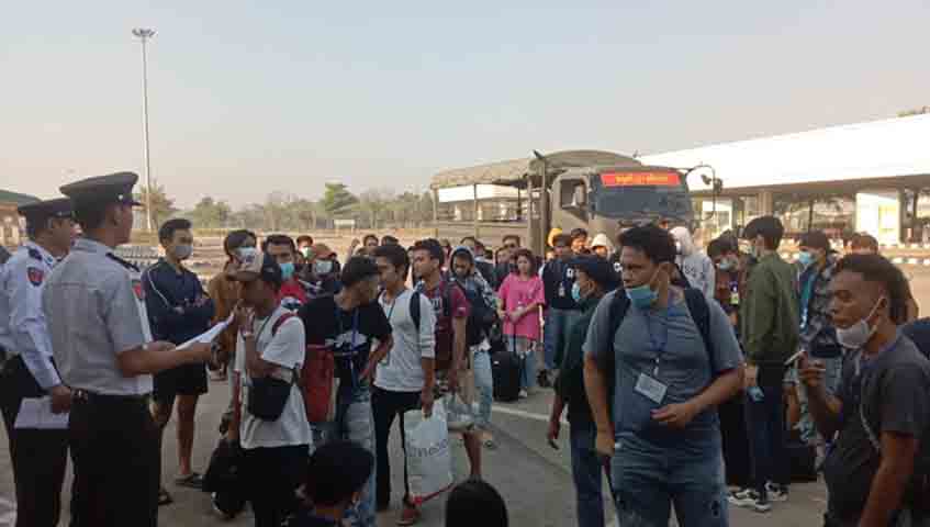 ကျားဖြန့်မှပြန်လွတ်လာသည့်  နိုင်ငံခြားသား ၇,၁၀၀ ကျော် မြဝတီတွင်ဆက်ရှိနေ၊   အင်ဒိုနီးရှား ၉၀ ခန့် လွှဲပြောင်းပေး    