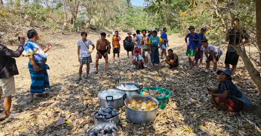 လှိုင်းဘွဲမြို့နယ်၌တိုက်ပွဲဖြစ်၊ လေယာဉ်ဖြင့် ဗုံးကြဲမှုကြောင့် ရွာသား ၁၀၀ ကျော် ထိုင်းဘက် ထွက်ပြေး