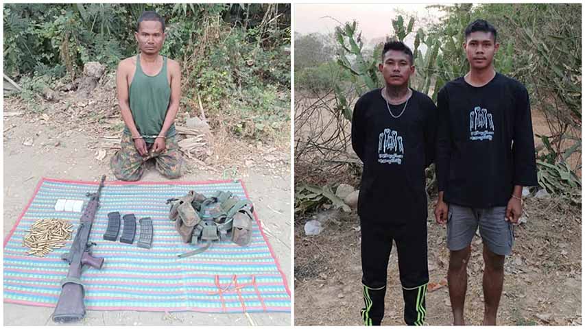 ရေစကြို၌ စစ်သား ၁ ဦးဖမ်းမိပြီး ပြည်သူ့စစ် ၂ ဦး အလင်းဝင်၊  တီးတိန်မြို့က တပ်ကြပ်ကြီး ၁ ဦး အလင်းဝင်