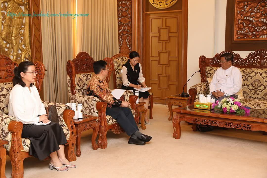 နယ်စပ် ငြိမ်းချမ်းတည်ငြိမ်ရေး တရုတ်အထူးကိုယ်စားလှယ်နှင့် စစ်ကောင်စီဝန်ကြီး ဆွေးနွေး