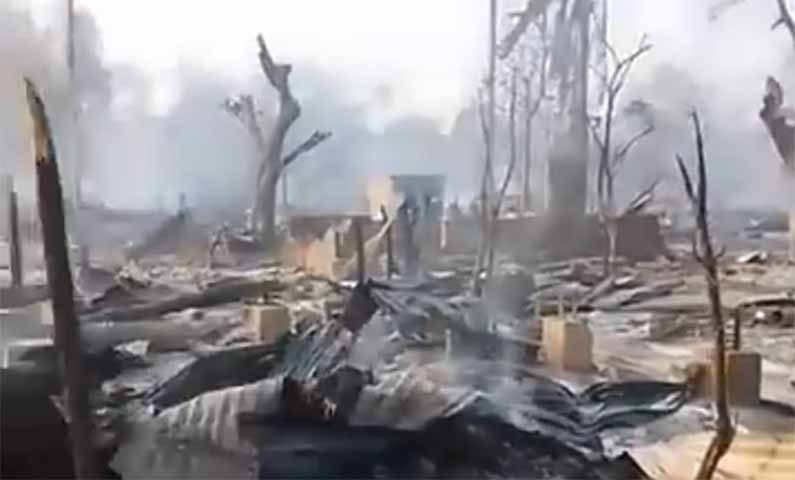 ပွင့်ဖြူတွင် မီးလောင်ပြီး အမျိုးသား ၁ ဦးသေဆုံး၊ အိမ်ခြေ ၄၀၀ ကျော် ပျက်စီး