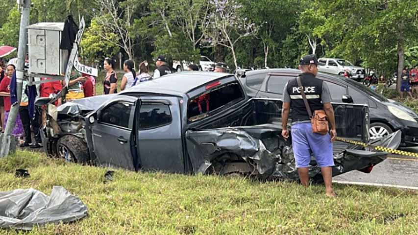 ထိုင်းတွင် အလုပ်သမားများတင်လာသောကား ရထားနှင့်တိုက်မိ၊ ၄ ဦးသေဆုံးပြီး ၆ ဦး ဒဏ်ရာရ