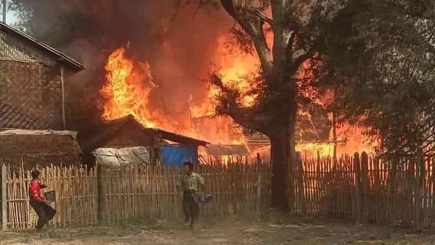 ရွာလုံးကျွတ်နီးပါးမီးလောင်ခဲ့သည့် မုန်းဇလဲရွာအတွက် အကူအညီများလိုအပ်နေ