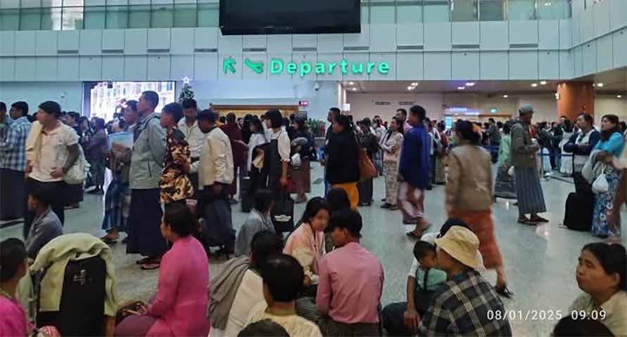 ခွင့်ပြန်အလုပ်သမားများ OWIC ကတ်လုပ်ရန် နေပြည်တော်အထိ လျှောက်ရမည်