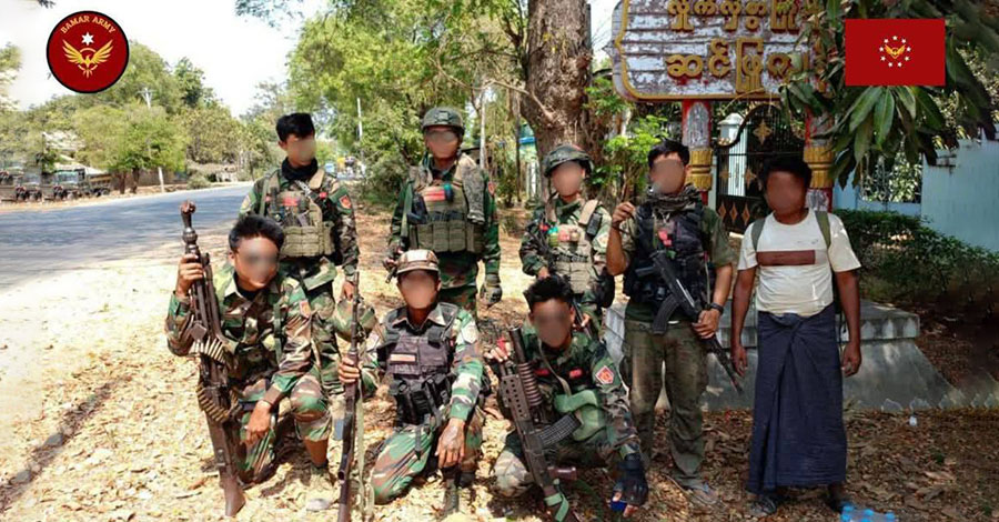 စလင်းတွင် စစ်ကောင်စီ သံပြားကာကား ၁ စီး တိုက်ခိုက်ခံရ
