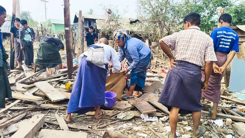 မြင်းခြံနှင့် မြောက်ဦးကို စစ်ကောင်စီ ဗုံးကြဲသဖြင့် ပြည်သူ ၁ ဦး သေ၊ ၂ ဦးဒဏ်ရာရ