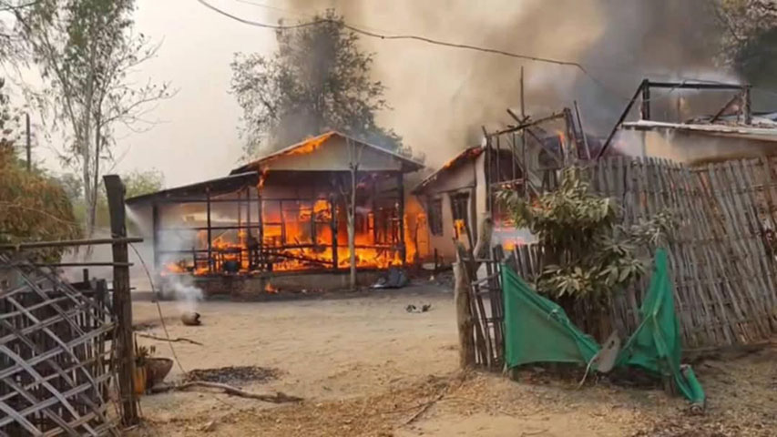 မြောင်နှင့် ပုလဲတွင် လက်နက်ကြီးနှင့် စက်တပ်လေထီးကြောင့် ပြည်သူ ၂ ဦးသေ
