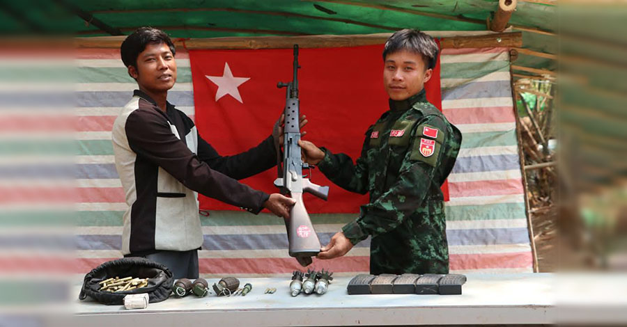 မိုးဗြဲတွင် စစ်ကောင်စီတပ်ဖွဲ့ဝင် ၁ ဦး လက်နက်နှင့် အလင်းဝင်