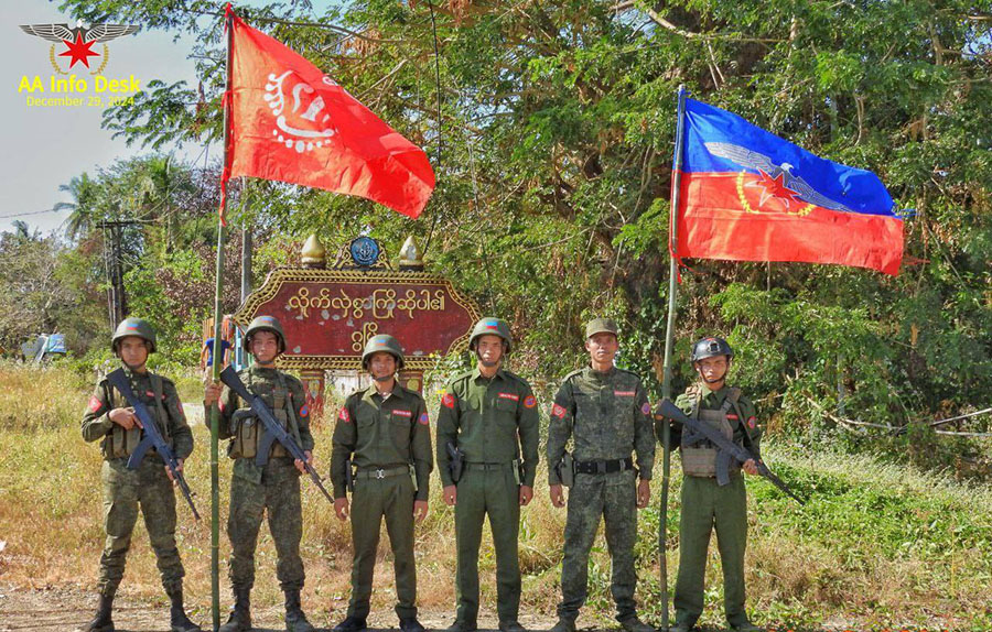 လေးမျက်နှာမြို့နယ်ရှိ စစ်တပ်ကာကင်းစခန်းကို AA ပူးပေါင်းတပ် သိမ်းပိုက်