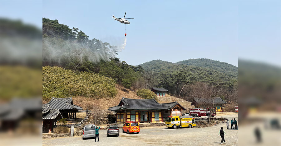 တောင်ကိုရီးယားတောမီး ငြှိမ်းသတ်နေသည့် ရဟတ်ယာဉ် ပျက်ကျပြီး ရဟတ်ယာဉ်မှူး သေဆုံး