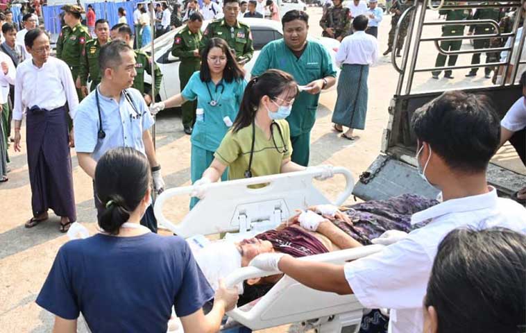 ငလျင်ဒဏ်ကြောင့် ထိခိုက်ဒဏ်ရာရရှိသူများအတွက်  အရေးပေါ်သွေးလိုအပ်