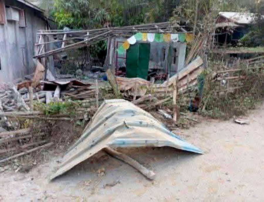 ကျောက်ဖြူမြို့နယ်တွင် စစ်ကောင်စီတပ်က ဒရုန်းဖြင့်ဗုံးကြဲ