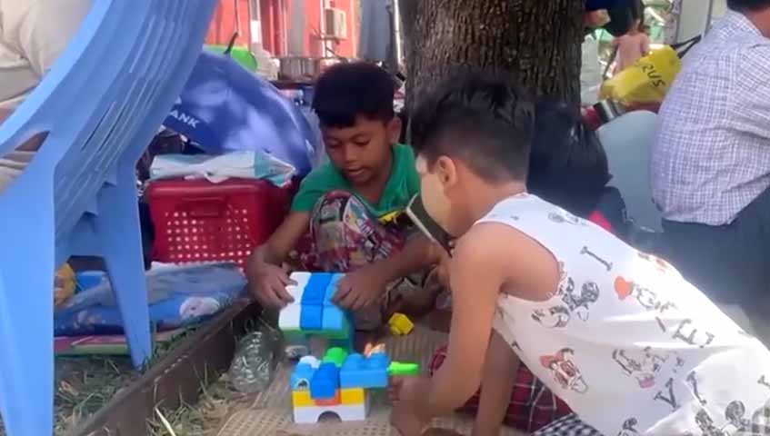 ငလျင်ဘေးသင့် မြန်မာနိုင်ငံတွင် အကူအညီမလုံလောက်သဖြင့် ကလေးငယ်များ သေဆုံးနိုင်ခြေရှိ