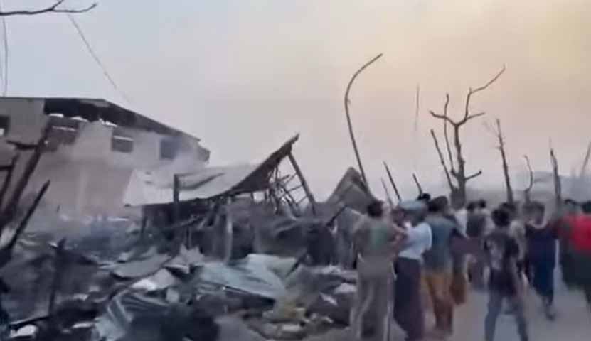 မန္တလေး စိန်ပန်းရပ် မီးဘေးသင့်ပြည်သူ  ၃,၀၀၀ ကျော် အကူအညီလိုအပ်‌နေ 