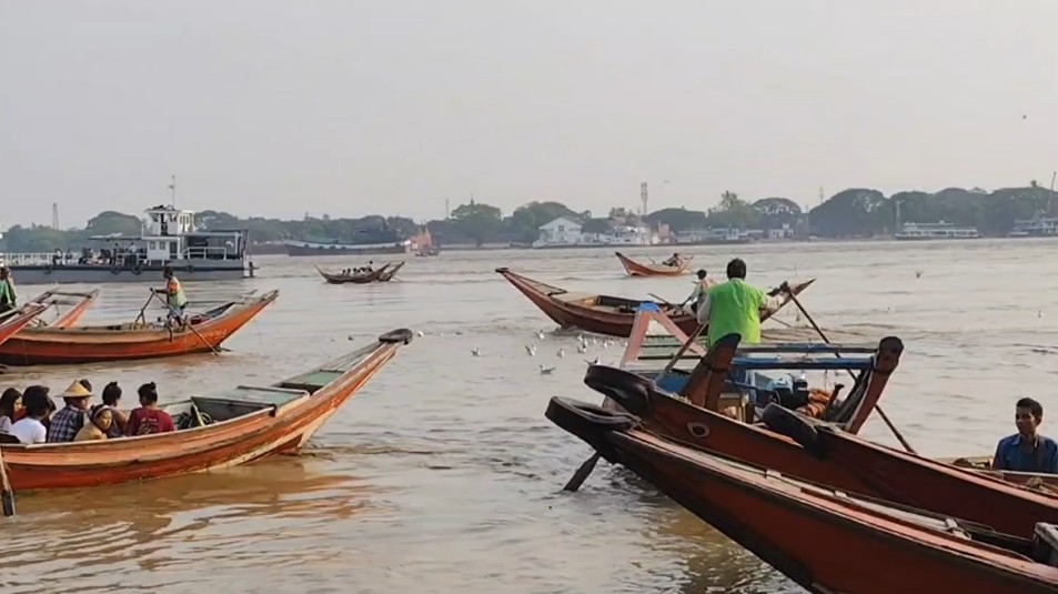 ငလျင်လှုပ်ပြီးနောက် ရန်ကုန်မြစ်ရေ ထူးကဲဒီရေတက်နေ 