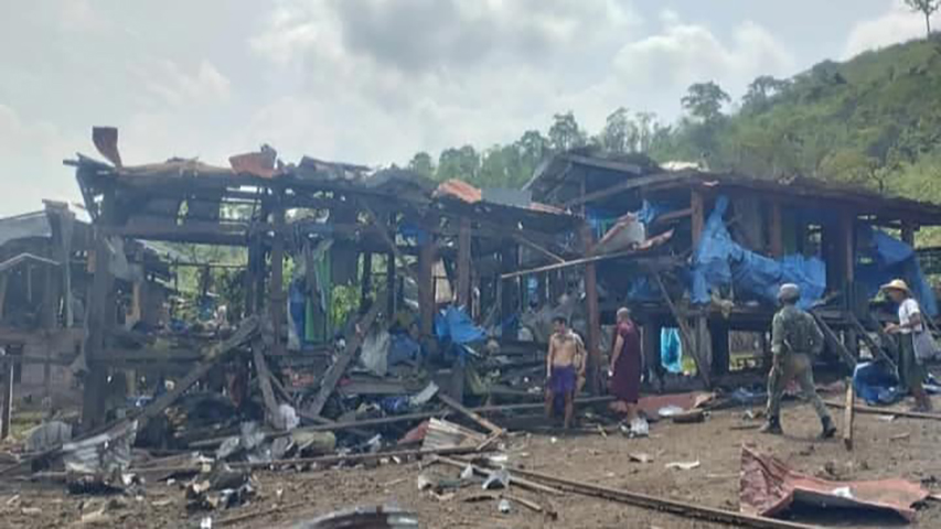 ကန်ပက်လက်တွင် စစ်တပ် လေကြောင်းတိုက်ခိုက်မှုကြောင့် ၂ ဦး ဒဏ်ရာရ၊ နေအိမ် အဆောက်အအုံများ ပျက်စီး