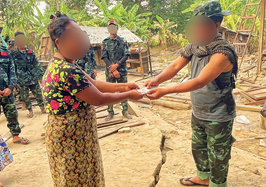 ငလျင်ဘေးကူညီရန် ငွေကျပ်သန်းပေါင်း ၁,၈၀၀ ကျော် NUG ရရှိထား၊ ၂၄ မြို့နယ်၌ ထောက်ပံ့နေဟုဆို