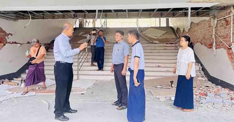 ငလျင်ကြောင့် နေပြည်တော်နှင့် မန္တလေးရှိ အားကစားကွင်းများ ထိခိုက်ပျက်စီး