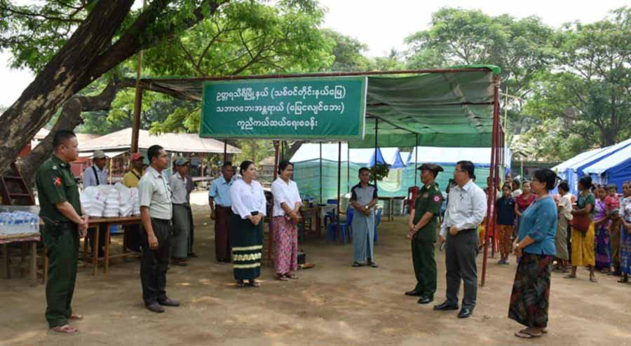 ငလျင်ဒဏ်သင့် ဌာနဆိုင်ရာဝန်ထမ်းများ ယာယီဖွင့်ထားသည့်ရုံးများတွင် ရုံးတက်ရမည်