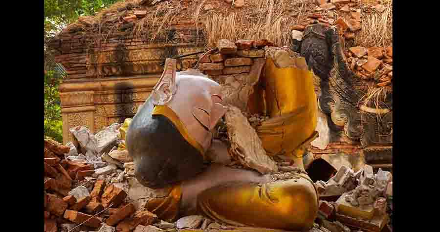 ငလျင်ကြောင့် ဘာသာရေးအဆောက်အအုံပေါင်း ၉,၆၀၀ ကျော် ပျက်စီး