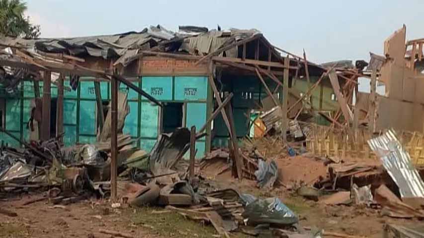 ရွှေဘိုတွင် စစ်ရှောင်များနေသည့် စာသင်ကျောင်းကို စစ်တပ်ဗုံးကြဲ၊ ကိုယ်ဝန်ဆောင်အပါအဝင် ၂ ဦးသေဆုံး 