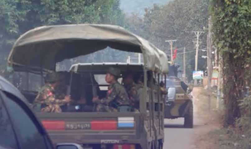 လားရှိုးမြို့ကို စစ်ကောင်စီတပ်က အင်အားထောင်ချီ ဝင်ရောက်နေရာယူ