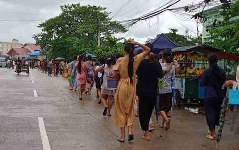 အကြောင်းမဲ့ အလုပ်ထုတ်ခံရသည့် အလုပ်သမားများအရေး  ဖြေရှင်းမပေး 