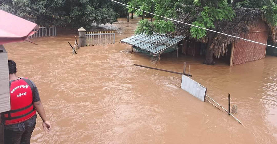 ပြည်နယ်နှင့်တိုင်းအချို့တွင်  လျှပ်တပြက်ရေကြီးနိုင်