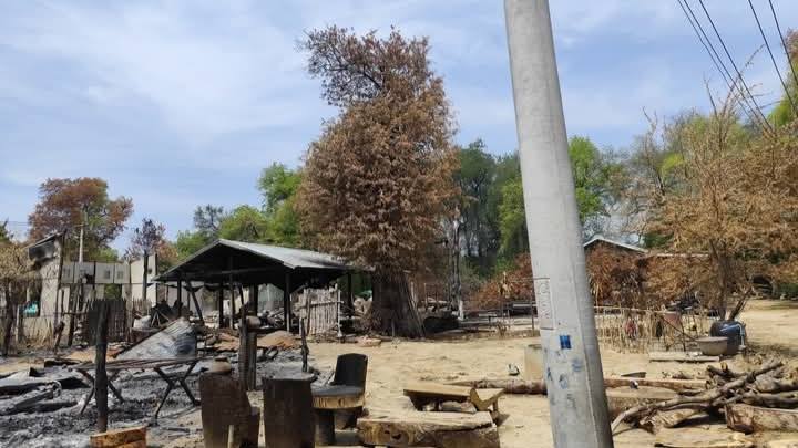 မြိုင်မြို့နယ်တွင် စစ်တပ် မီးရှို့မှုကြောင့် ဘုန်းကြီးကျောင်းနှင့် လူနေအိမ် ၄၀ နီးပါး ပျက်စီး