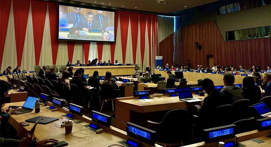 စာသင်ကျောင်းလေကြောင်းတိုက်ခိုက်ခံရမှု ကုလတွင် မြန်မာသံအမတ်ကြီးပြော၊ ဗုံးကြဲလူသတ်မှု ရပ်တန့်ရန် တောင်းဆို