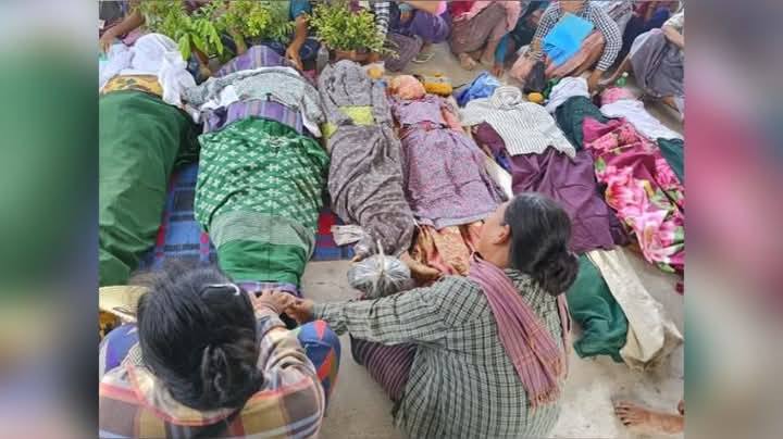 ဒီပဲယင်း စာသင်ကျောင်း ဗုံးကြဲခံရမှုကြောင့် သေဆုံးသူ ၂၃ ဦးရှိလာ၊ ရုပ်အလောင်းများကို သင်္ဂြိုဟ်