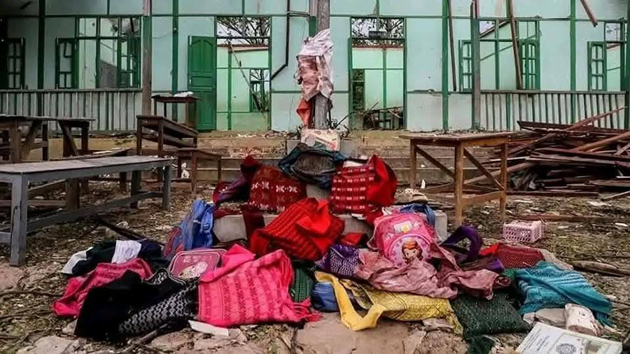 လေကြောင်း ဆက်လက်တိုက်ခိုက်နေသဖြင့် ကြားကာလ ပညာသင်ကျောင်းများ ပိတ်ထားရ