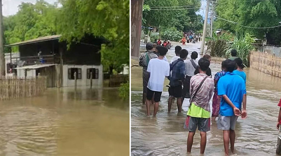 တပ်ကုန်းမြို့နယ်ရှိ ကျေးရွာအချို့တွင် ရေကြီးပြီး လူ ၄၀၀ ကျော် ရွှေ့ပြောင်း