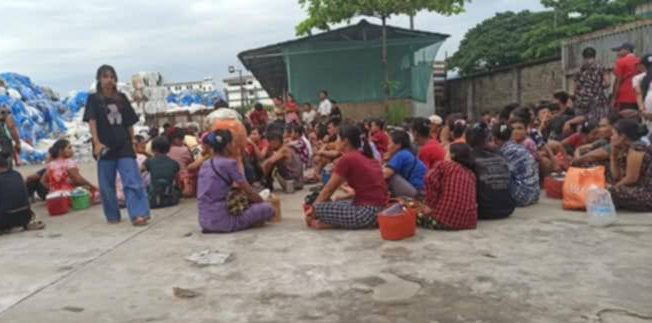 လုပ်အားခတိုးတောင်းသည့် စက်ရုံများမှ အလုပ်သမားခေါင်းဆောင်အချို့ ခြိမ်းခြောက်ခံနေရ