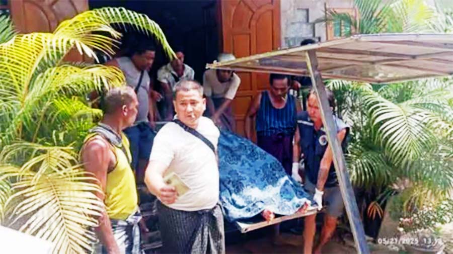 ဒါယိကာမကို မုဒိမ်းကျင့်မရ၍ ဓားဖြင့်ခုတ်သတ်သည့် ကျောင်းထိုင်ဘုန်းကြီးကို ဖမ်းမိစစ်ဆေးနေ