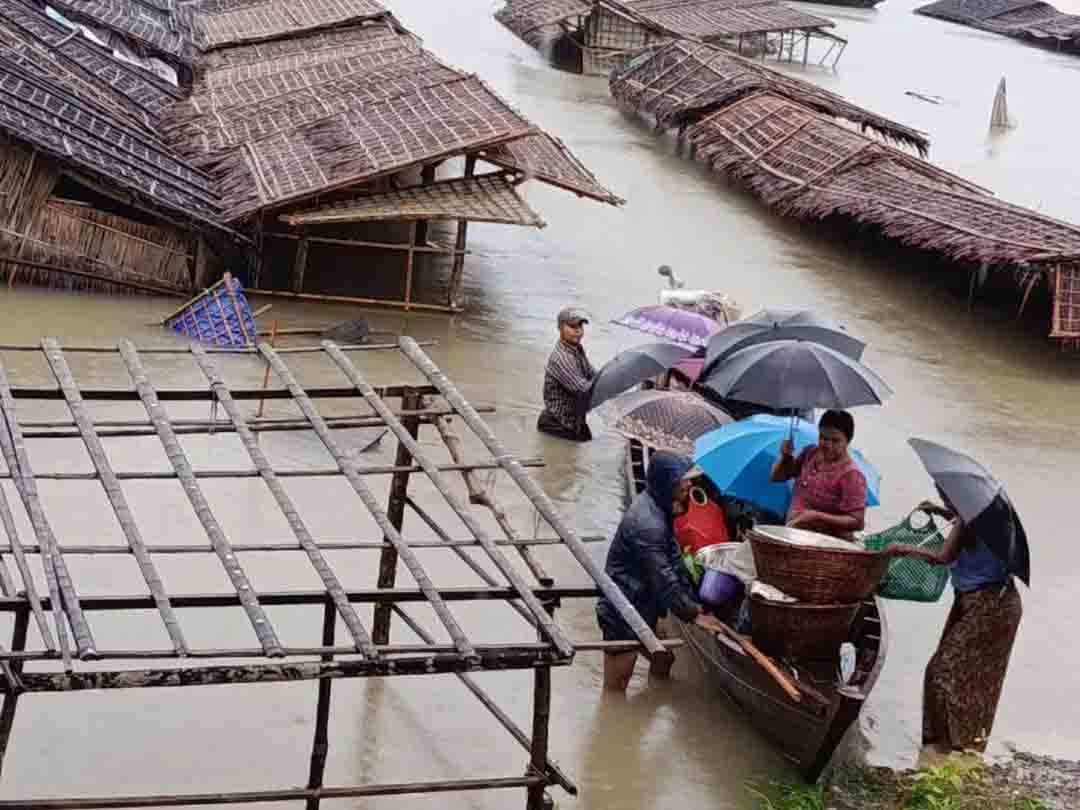 ကျောက်တော်၊ မြောက်ဦးနှင့် တောင်ကုတ်တို့တွင် ရေကြီးနေ