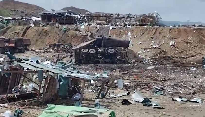 ဖားကန့် လုံးခင်းကျေးရွာရှိ ကျောက်မျက်လုပ်ကွက်ဟောင်း ပေါက်ကွဲမှုဖြစ်