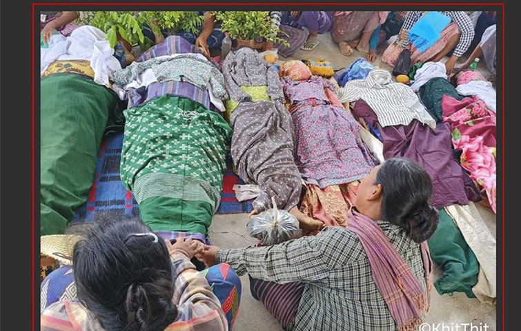 စစ်ကောင်စီတပ် တိုက်ခိုက်မှုကြောင့် တလအတွင်း အမျိုးသမီး ၉၀ ကျော် သေဆုံး