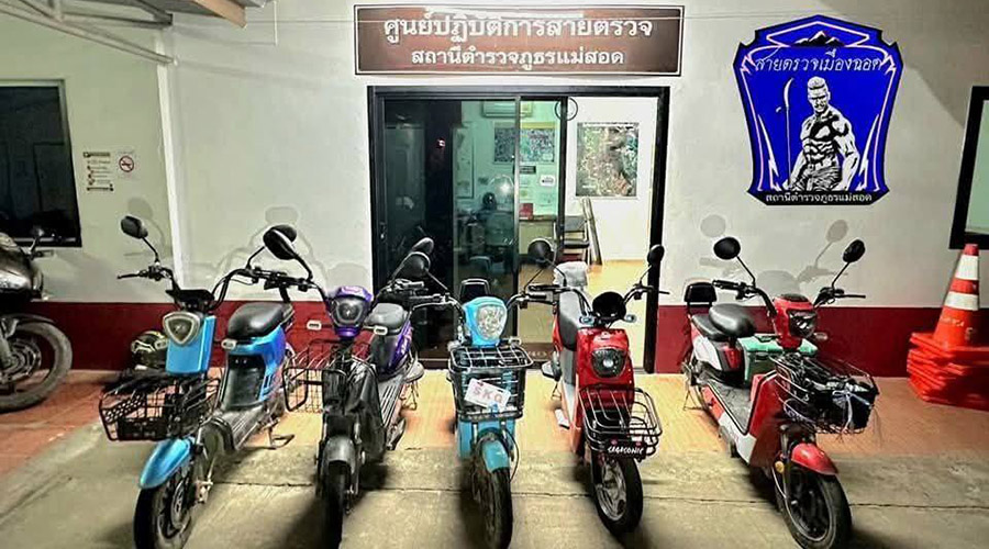 မဲဆောက်တွင် E-BIKE ဘက်ထရီအားသွင်းဘီးများ ဖမ်းဆီးနေ