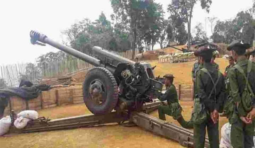 ၃၄၄ အမြောက်တပ်မှ ဟောင်ဝှစ်ဇာ လက်နက်များ ကျုံပျော် ခလရ ၃၆ သို့ ရွှေ့ပြောင်း