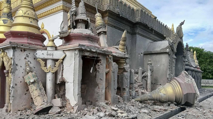 မြိုင်မြို့နယ်နှင့် ပုလဲမြို့နယ်၌ စစ်ကောင်စီတပ်က လေကြောင်းတိုက်ခိုက် 