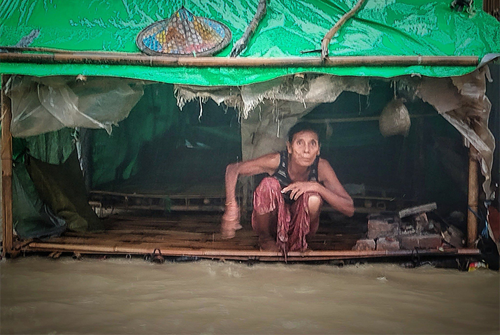 ပုဏ္ဏားကျွန်းတွင် စစ်ရှောင်စခန်း ရေကြီးပြီး စစ်ရှောင် ၂၀၀ ကျော် အကူအညီလိုအပ်