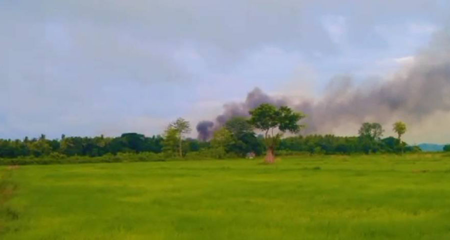 မင်းလှမြို့နယ်ရှိ ကျေးရွာများကို စစ်ကောင်စီတပ်က မီးရှို့ဖျက်ဆီး