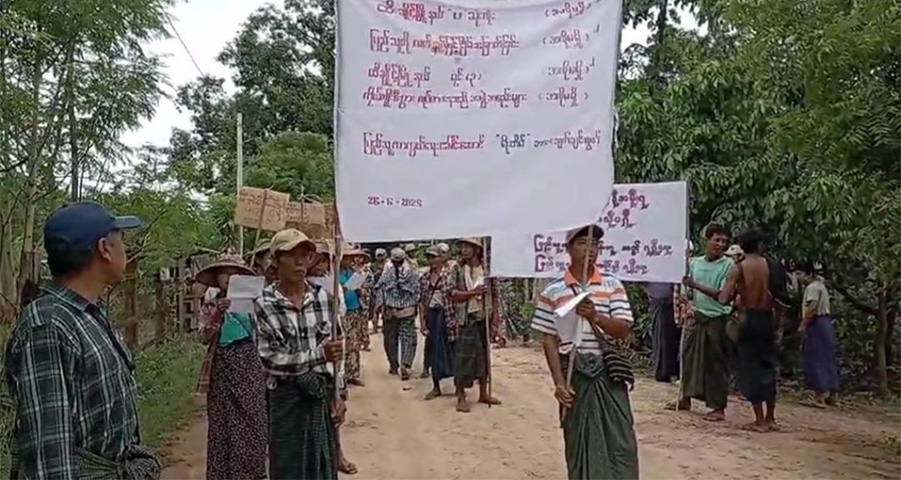ထီးချိုင့် LPDF ခေါင်းဆောင်ကို မြို့နယ်ပကဖ ဖမ်းဆီးထားသဖြင့် ဒေသခံများ ဆန္ဒပြ