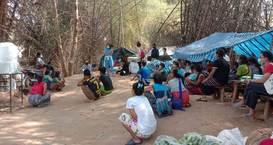 ကျုံဒိုး-ကော့ကရိတ်မြို့နယ်အတွင်းက စစ်ဘေးရှောင်များကို စစ်ကောင်စီက နေရပ်ပြန်ခိုင်း 