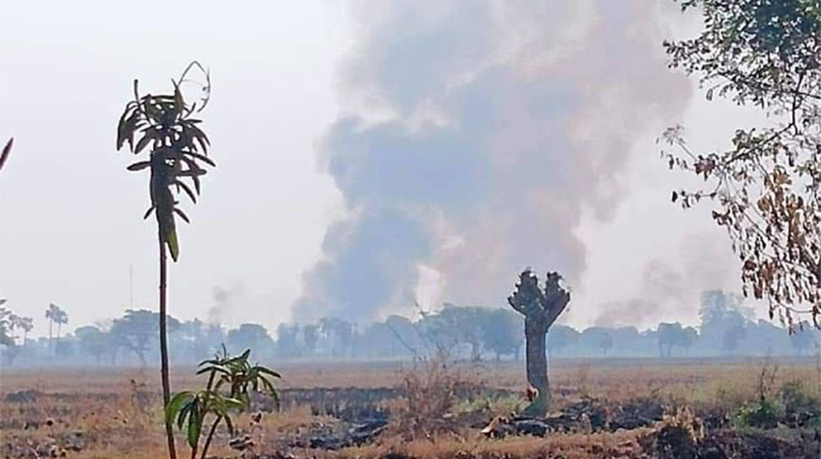 စစ်ကိုင်းမြို့နယ်၌ စစ်တပ်က ရွာမီးရှို့၊ ရွာသားများထွက်ပြေးတိမ်းရှောင် 