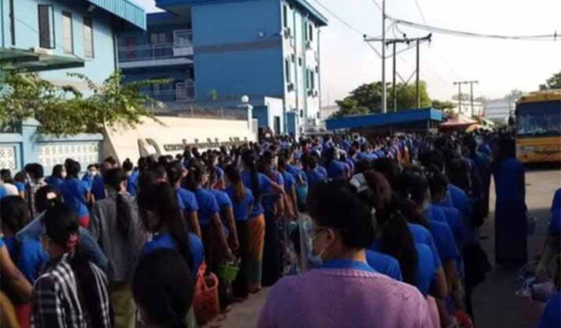 စက်ရုံအချို့ ညလုံးပေါက် အချိန်ပိုခေါ်နေသဖြင့် အလုပ်သမားများ ကျန်းမာရေး ထိခိုက်နေ