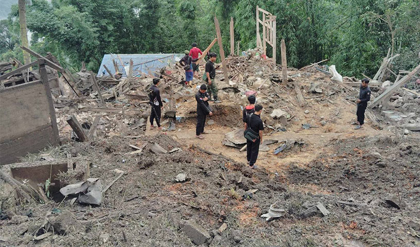 မော်ချီးတွင် စစ်တပ်ဗုံးကြဲမှုကြောင့် ၃ နှစ်အရွယ် ကလေးအပါအဝင် ၅ ဦးသေဆုံး