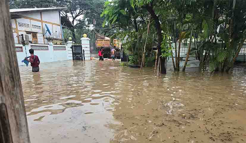 နေပြည်တော်က မြို့နယ်အချို့ ရေကြီးနေ